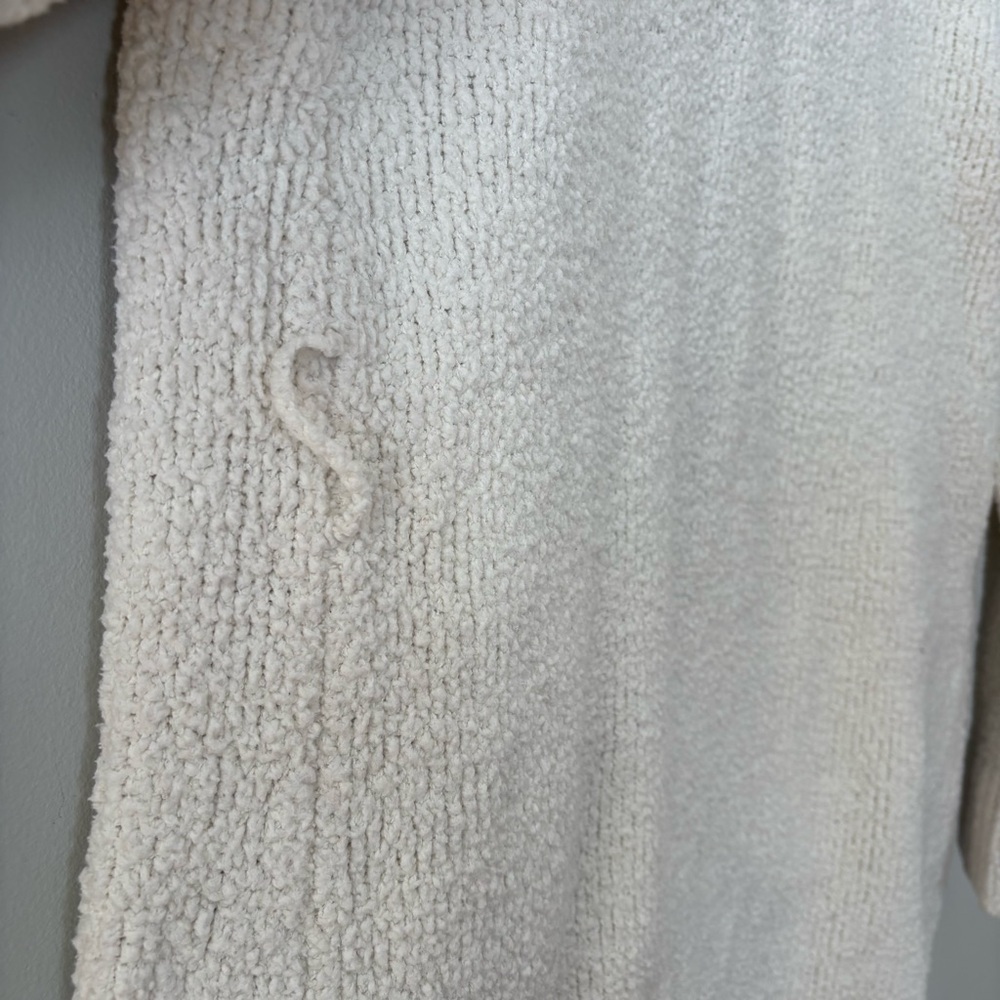 Young, Fabulous & Broke Ivory Teddy Bear Knit Open Front Cardigan – Size Small - Picture 5 of 10